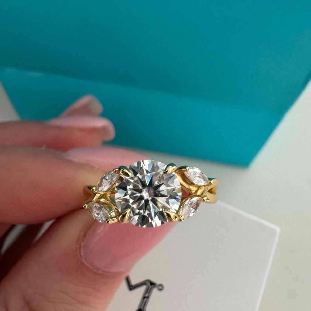 1.2ct Moissanite Willow Engagament Ring Item P1